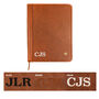Personalised Zip Up A4 Leather Portfolio In Brown, thumbnail 6 of 8