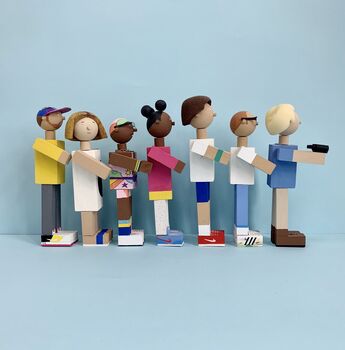Personalised Wooden People Factory Model, 2 of 9