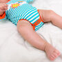 Organic Cotton Baby Bodysuit With Rainbow Print, thumbnail 2 of 3