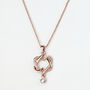 Rose Gold Colour Heart Pendant Necklace With White Crystal, thumbnail 1 of 4