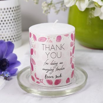 Thank You Teacher Patterned Candle, 8 of 9