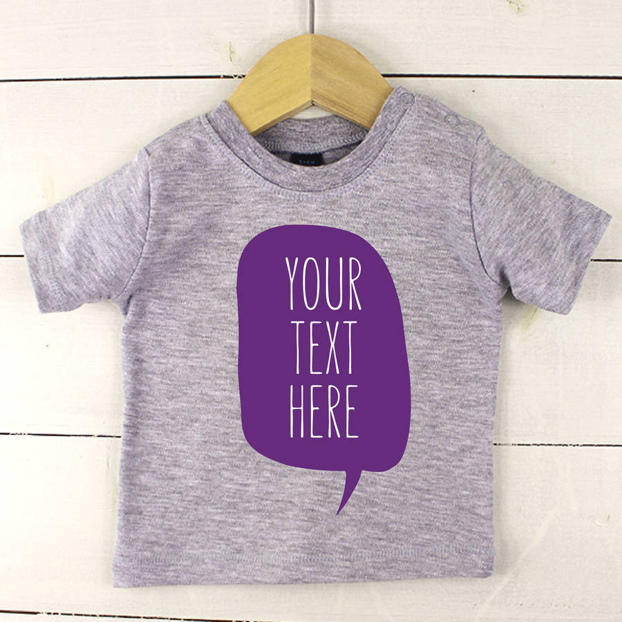 Personalised Speech Bubble Baby T Shirt By Lovetree Design