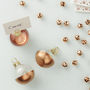 Rose Gold Dipped Glass Bauble Place Cards, thumbnail 2 of 3