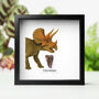 Triceratops Dinosaur Tooth Authentic Fossil Wall Hanging Frame, thumbnail 1 of 4
