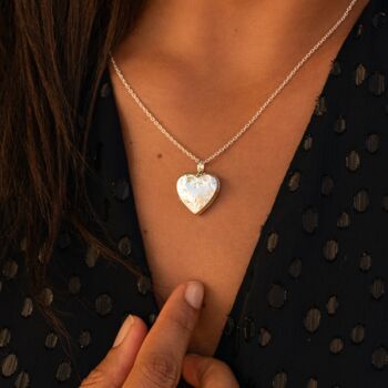 Personalised Sterling Silver Heart Locket With Scroll, 8 of 12