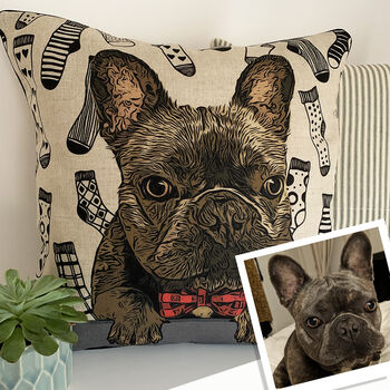 Personalised Pet Portrait Cushion, 2 of 12