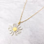 18ct Gold Plated Distant Sun Pendant Necklace, thumbnail 1 of 5