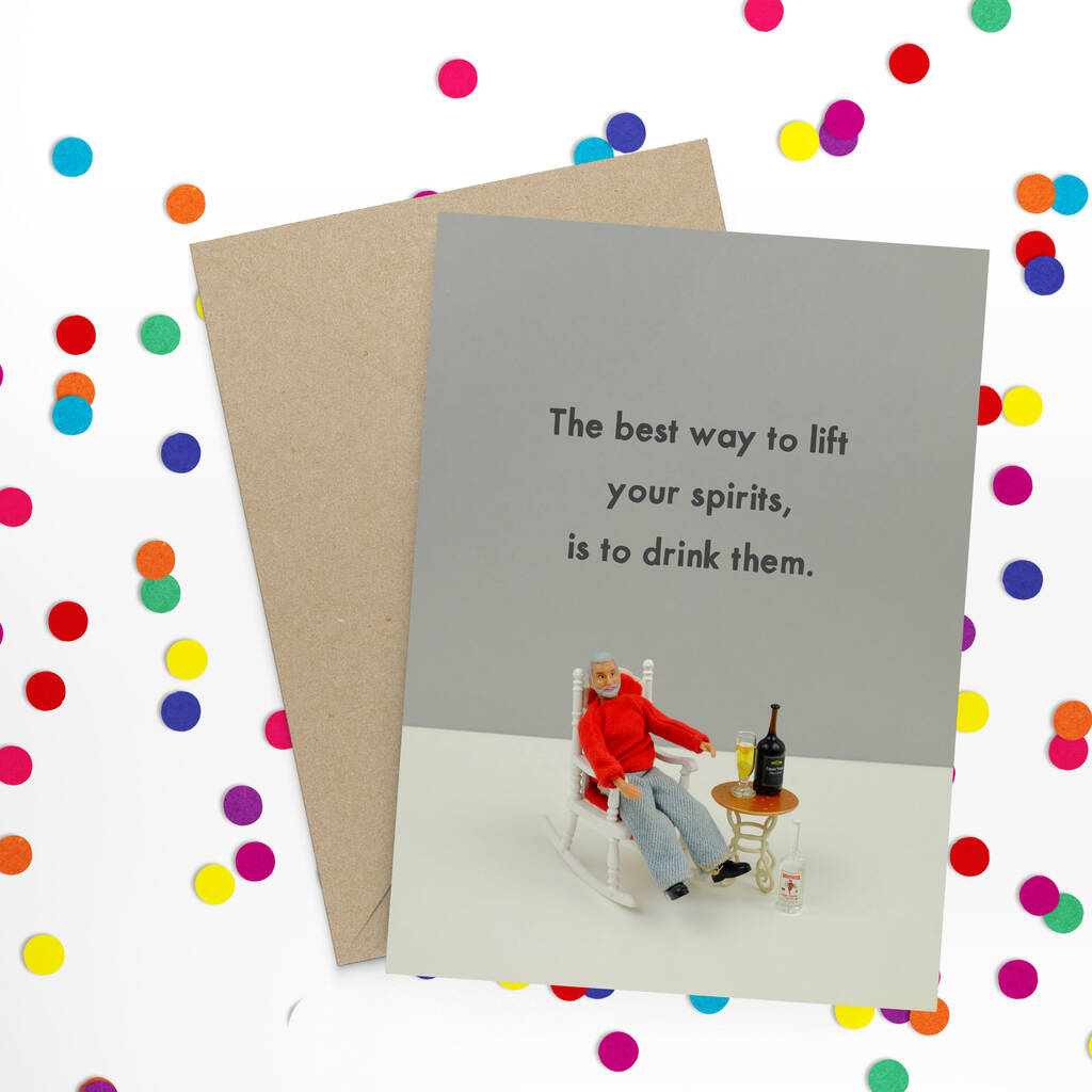 Lift Your Spirits Funny Card By Bold And Bright