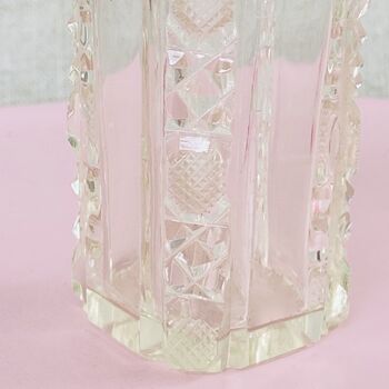 Vintage Decorative Cut Glass Crystal Perfume Bottle ~ 34, 5 of 6