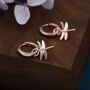 Sterling Silver Dragonfly Huggie Hoops, thumbnail 6 of 12