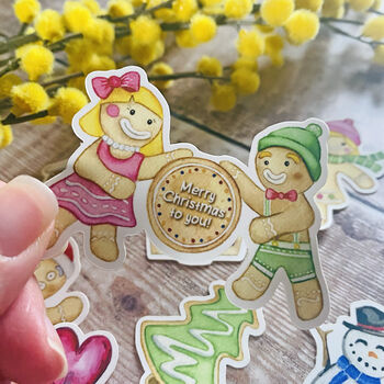 Gingerbread Sticker Set. Christmas And Scrapbooking, 7 of 10