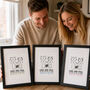 Personalised 'Cats That Got The Cream' Engagement Gift Print For Newly Engaged Couple, thumbnail 2 of 8