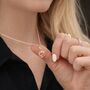 Personalised Rose Gold Plated Sterling Silver June Birth Flower Pendant Necklace, thumbnail 2 of 9