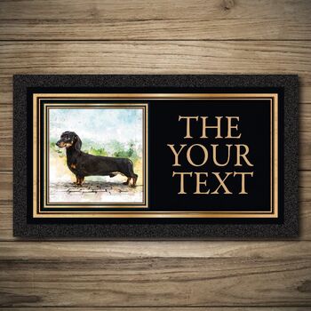 Personalised Bar Runner And Coasters Long Dog, 3 of 8