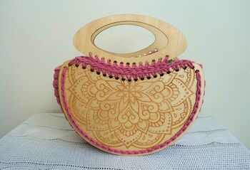 Handmade Ladies Handbag With Wood Detail, 4 of 6