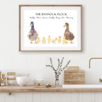 Personalised Duck Family Print, 2 of 5