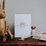 Welcome To The World Personalised Rainbow Greeting Card, thumbnail 2 of 9