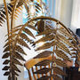 Antique Gold Palm Leaf Floor Lamp, thumbnail 2 of 9