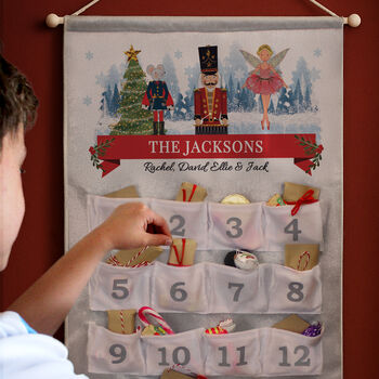 Personalised Nutcracker Advent Calendar In Silver, 2 of 5