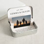 Minimal Font Anniversary Photo Card Keepsake Tin, thumbnail 1 of 4