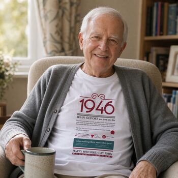 80th Birthday Gift T Shirt Of The Year 1946, 3 of 7