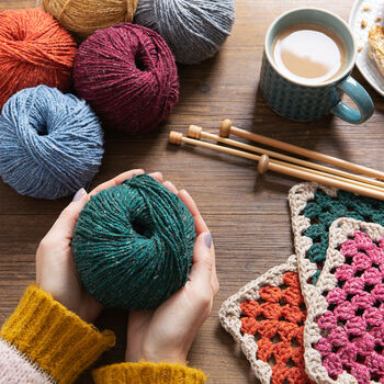 Moss Stitch Cushion Knitting Kit, 8 of 10