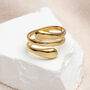 Gold Or Sterling Silver Crossover Wrap Ring, thumbnail 2 of 4