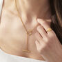 Confetti Birthstone T Bar Lariat Necklace, thumbnail 6 of 12