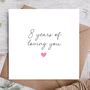 Eight Years Anniversary Card For Partner, thumbnail 1 of 3
