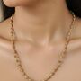 Gold Plated Tulsi Beaded Long Chain Necklace Mala, thumbnail 1 of 3