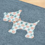 Charming British Terrier Wave Pattern Cotton Blend Scarf, thumbnail 7 of 11