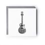 Guitar – Hand Drawn Music Greeting Card Illustration, thumbnail 3 of 6