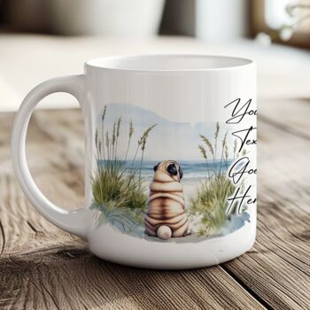 Personalised Pug Dog Beach Walk Collection, 5 of 8