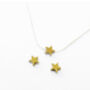 Gold Hematite 6mm Star Silver Or Gold Necklace, thumbnail 2 of 5