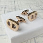 Minimalist Aesthetic Marine Link Cufflinks, thumbnail 1 of 3