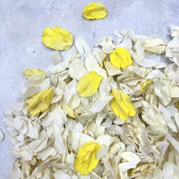 Ivory And Yellow Wedding Confetti | Biodegradable Petal, 2 of 3