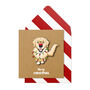 Handmade Christmas Golden Retriever Cute Personalised Greeting Card, thumbnail 1 of 4