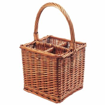 Willow Basket Bottle Carrier, 2 of 3