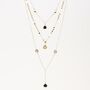 Long Gold Plated Multi Strand Black Onyx Necklace, thumbnail 2 of 7