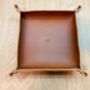 Personalised Tan Leather Accessories Valet Tray, thumbnail 2 of 12