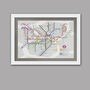 Road To Wembley Football Tube Map Print, thumbnail 3 of 3