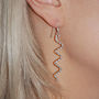 Wavy Silver Earrings, thumbnail 1 of 3