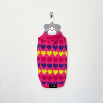 Loveheart Knitted Dog Jumper, 2 of 4