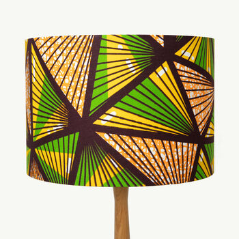 African Wax Print Geometric Lamp Shades, 7 of 12