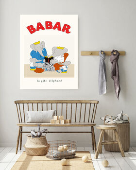Babar Family Picnic Nursery Art Print, 3 of 4