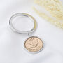 Farthing 1956 70th Birthday Coin Keyring, thumbnail 2 of 9