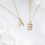 Bamboo Style Gold Plated Initial Necklace, thumbnail 5 of 8