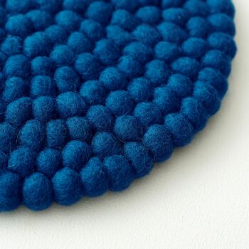 Fair Trade Handmade Felt Ball Table Mat Trivet, 4 of 12