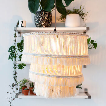 Recycled Cotton Three Tier Chandelier Shade, 5 of 9