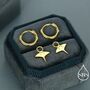 Kawaii Manta Ray Huggie Hoop Earrings In Sterling Silver, thumbnail 3 of 11